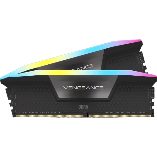 Corsair VENGEANCE RGB DDR5 Memory 32GB (2×16GB) 5200MT/s CL40 – Black