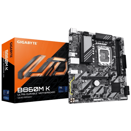 GIGABYTE B860M-K DDR5 Motherboard for Intel Core Ultra Processors LGA 1851 Micro ATX - Black