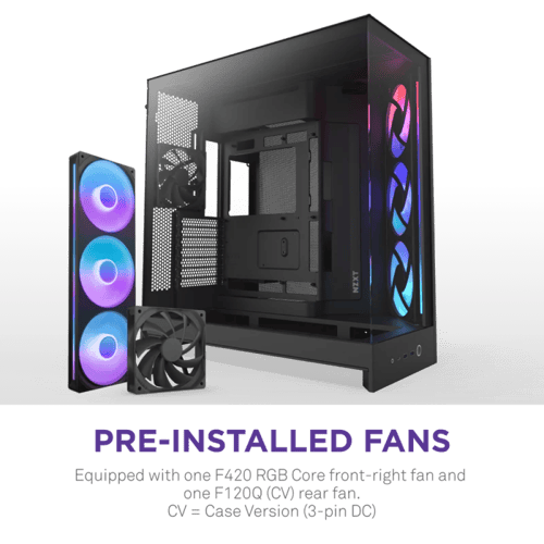 كيس NZXT H9 Flow RGB ثنائي الحجرات من فئة Mid-Towe...