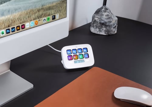 جهاز التحكم الاستوديو Stream Deck Neo - أبيض