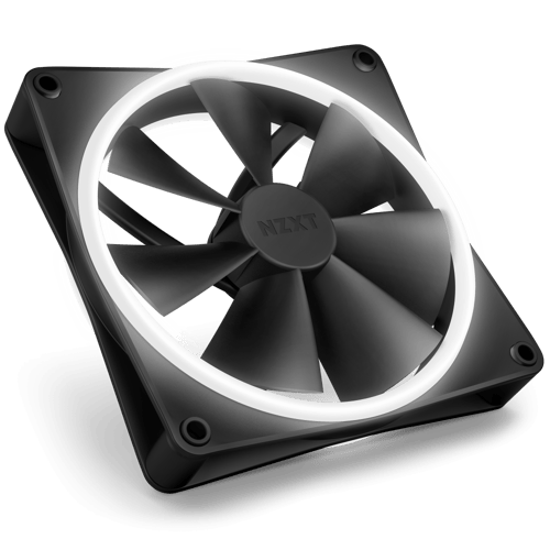 مروحة NZXT F140 RGB DUO حجم 140 ملم 2 قطع مع كنترو...