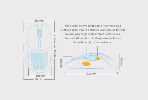 قولوريوس ماوس العاب موديل أي - اسود مطفي
