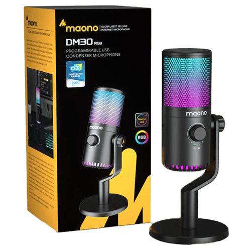 مايكروفون الألعاب MAONO CASTER DM30 RGB للكمبيوتر،...