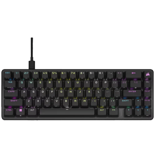Corsair K65 Pro Mini RGB 65 Optical-Mechanical Gaming Keyboard, OPX Switches, PBT Double-Shot Keycaps – Black
