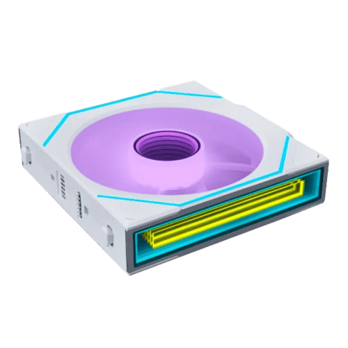 Lian Li UNI Fan SL-Infinity 120mm Wireless Reverse Blade Single Pack with ARGB Lighting – White