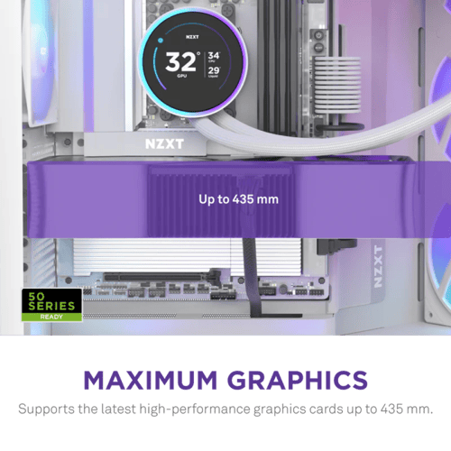 كيس NZXT H9 Flow RGB ثنائي الحجرات من فئة Mid-Towe...