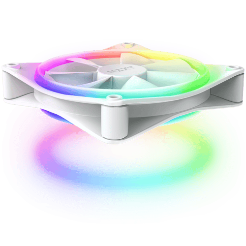 مروحة NZXT F120 RGB DUO حجم 120 ملم 3 قطع - أبيض