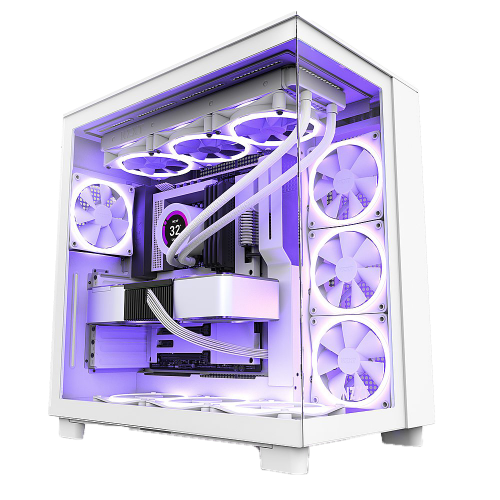 NZXT كيس كمبيوتر H9 اير فلو - ابيض