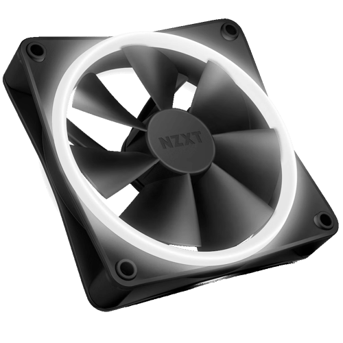 مروحة NZXT F120 RGB DUO حجم 120 ملم 3 قطع - أسود