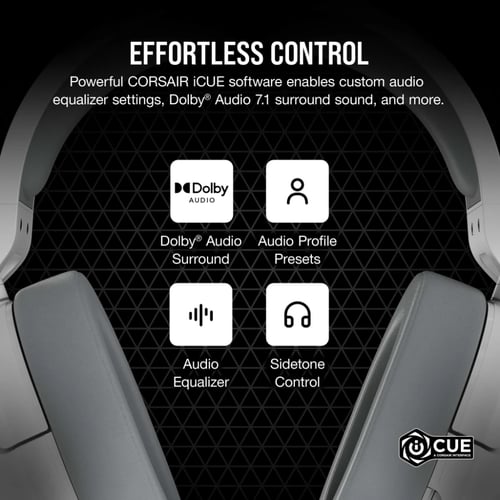 سماعات راس سلكية للألعاب HS55 محيطية 7.1 من كورسير