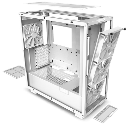 كيس NZXT H7 Elite Premium ATX Mid-Tower - أبيض