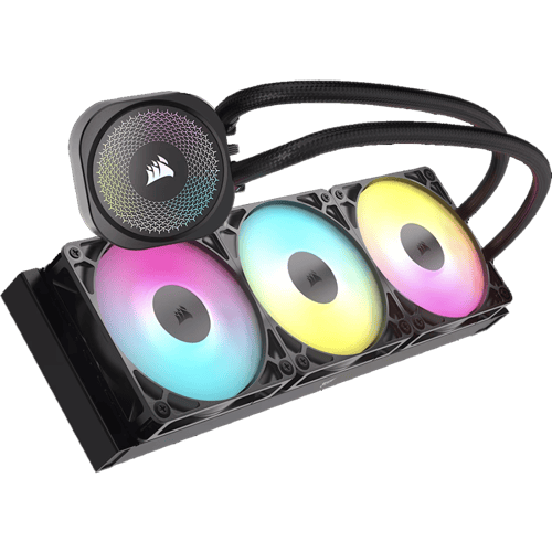 مبرد معالج سائل كورسير NAUTILUS RS ARGB – أسود