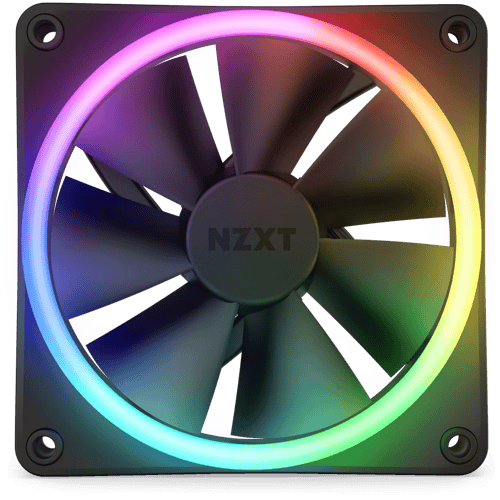 مروحة NZXT F120 RGB DUO باللون الأسود