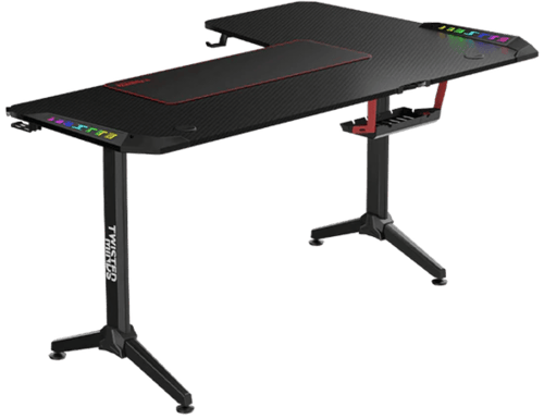 طاولة الألعاب تويستد مايندز وورير شكل حرف L بإضاءة...