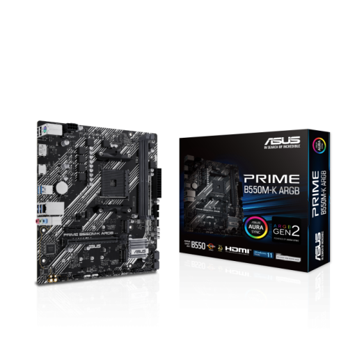 مذربورد اسوس برايم B550M-K ARGB ‏– ‏Micro-ATX، مقب...