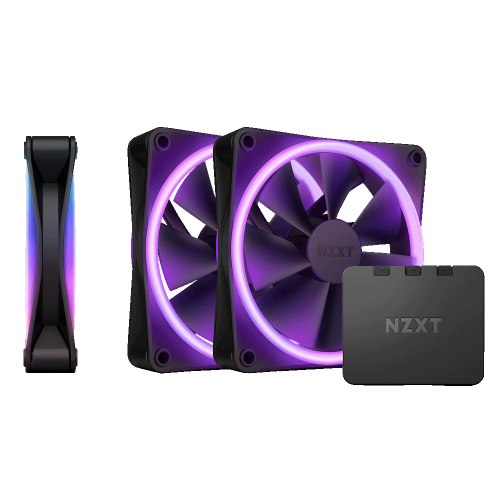 مروحة NZXT F120 RGB DUO حجم 120 ملم 3 قطع - أسود