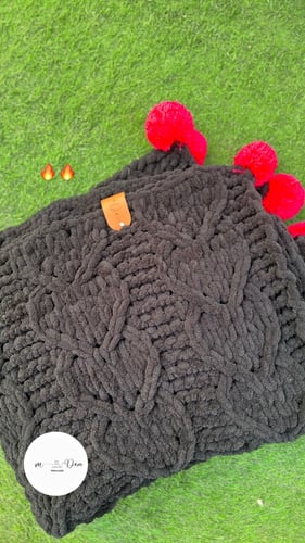 بطانية فاخرة غرزة القلوب