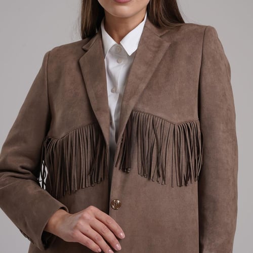 Light Brown Chamois Blazer