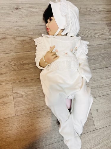 طقم فاخر قطن 100٪تطريز يدوي