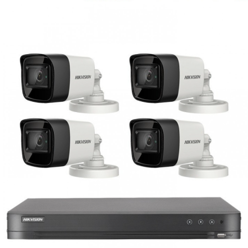 بكج كاميرات مراقبة هيكفيجن 5mp مع جهاز تسجيل Hikvi...