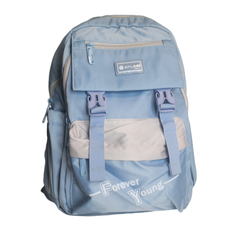 حقيبة مدرسية اطلس لون ازرق