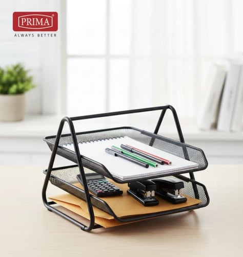 سلة مكتب حديد2 دور اسود PR-95486