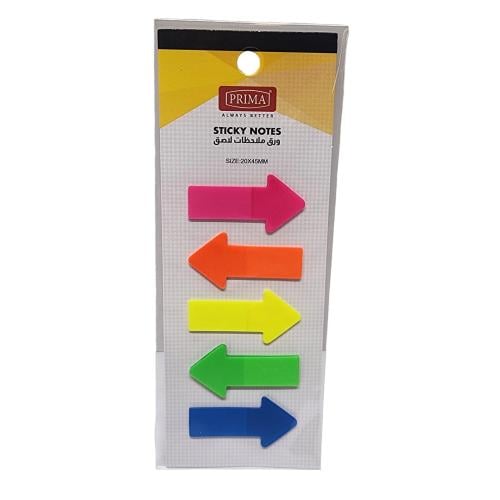 ورق ملاحظات فواصل شكل سهم بريما