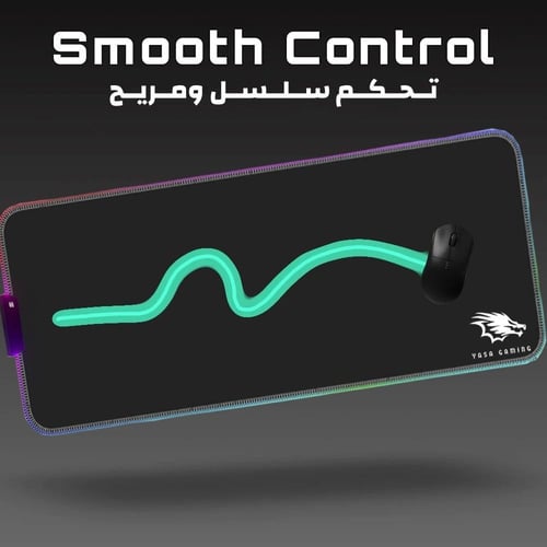 ماوس باد RGB كبير من ياسا اسود