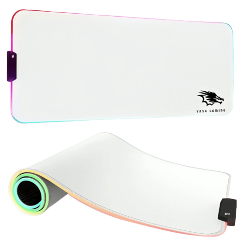 ماوس باد RGB كبير من ياسا ابيض