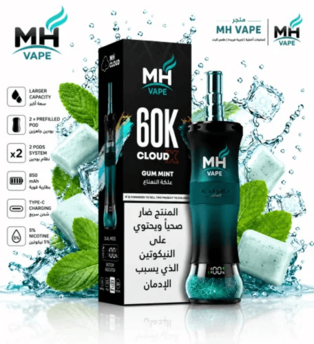 الفاخر كراون بار Cloud X 60000 سحبة – علكة بالنعنا...