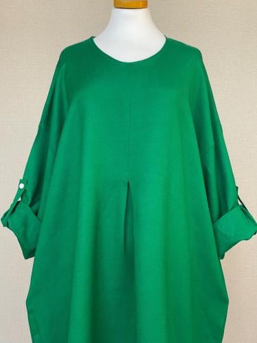 فستان لينن - اخضر