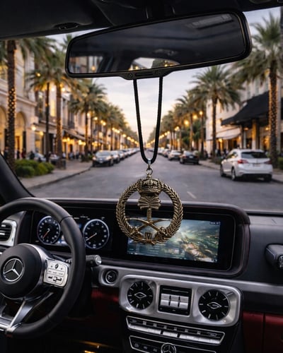 Black Seven and Palm Mirror Decoration 1