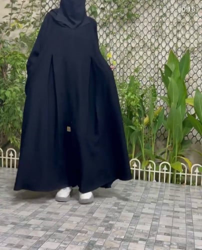 عباية قماش ملكي دبل كلوش دبل اكمام