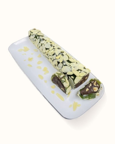 حلقوم شوكلاته ب اليمون مغلف لوز