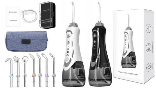 خيط الاسنان المائي (اللون الابيض) + حقيبة مجانية