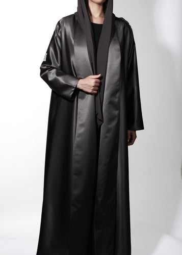 عباية كريب - فضي غامق