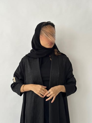 عباية تفته ناعمه - اسود