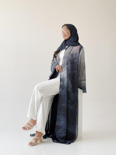 عباية شيفون كحلي