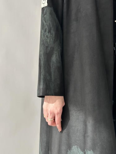 عباية شمواه - اسود مع اخضر