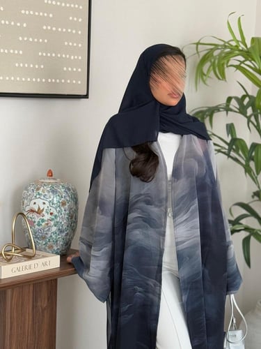 عباية شيفون كحلي