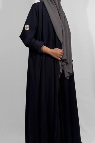 عباية كريب مغسول - كحلي