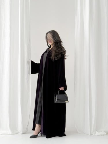 عباية مخمل - بنفسجي