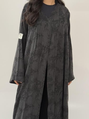 عباية جاكار - اسود ممزوج برمادي غامق