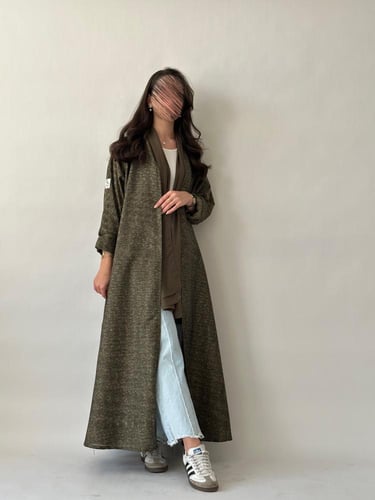 عباية لينن - اخضر