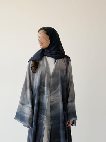 عباية شيفون كحلي