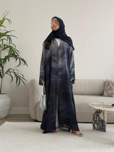 عباية شيفون كحلي