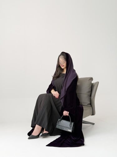 عباية مخمل - بنفسجي