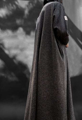 عباية جوخ خفيف بوبر- اسود