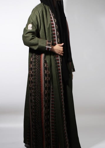 عباية صوف ناعم - اخضر
