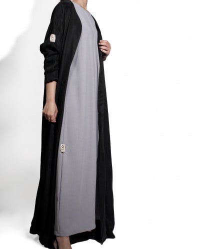 فستان تحت العباية - رمادي